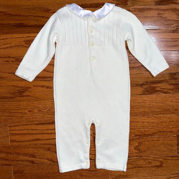 Absorba Baby Collared Sweater ‘Bebe’ Ivory One Piece 6-9M Winter Cozy French - Picture 8 of 13